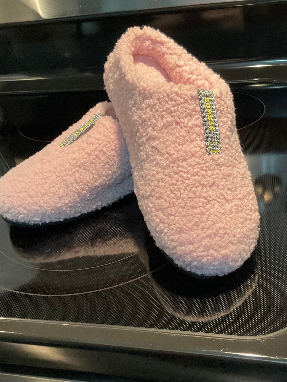 Bombas Women’s Light Pink Sherpa Slip-On Slippers Size 8 - Picture 5 of 6